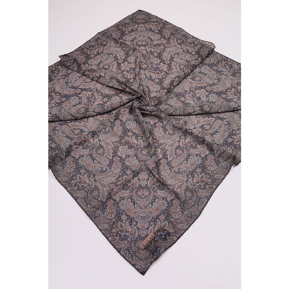 Miray Desenli Krep Eşarp - Desen-01 - Renk-01