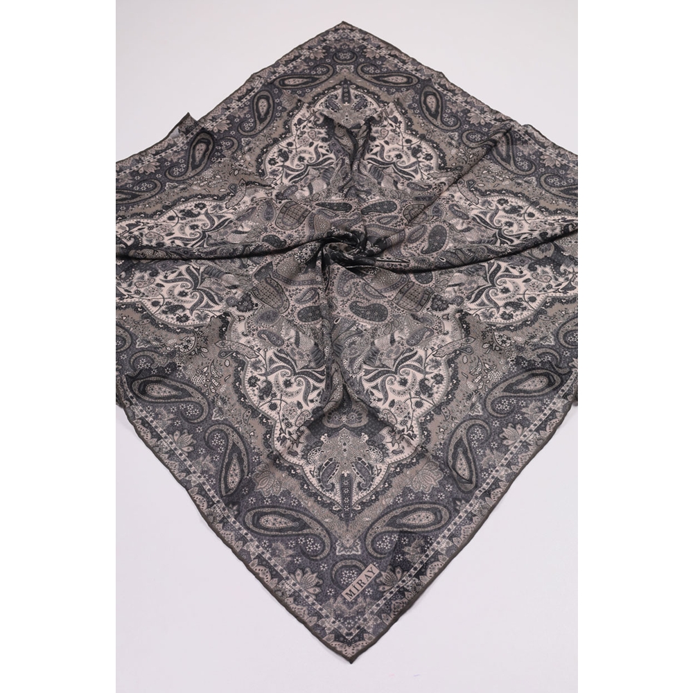 Miray Desenli Krep Eşarp - Desen-02 - Renk-09
