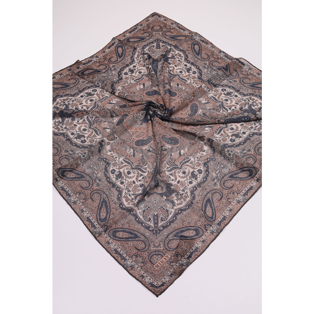 Miray Desenli Krep Eşarp - Desen-02 - Renk-09