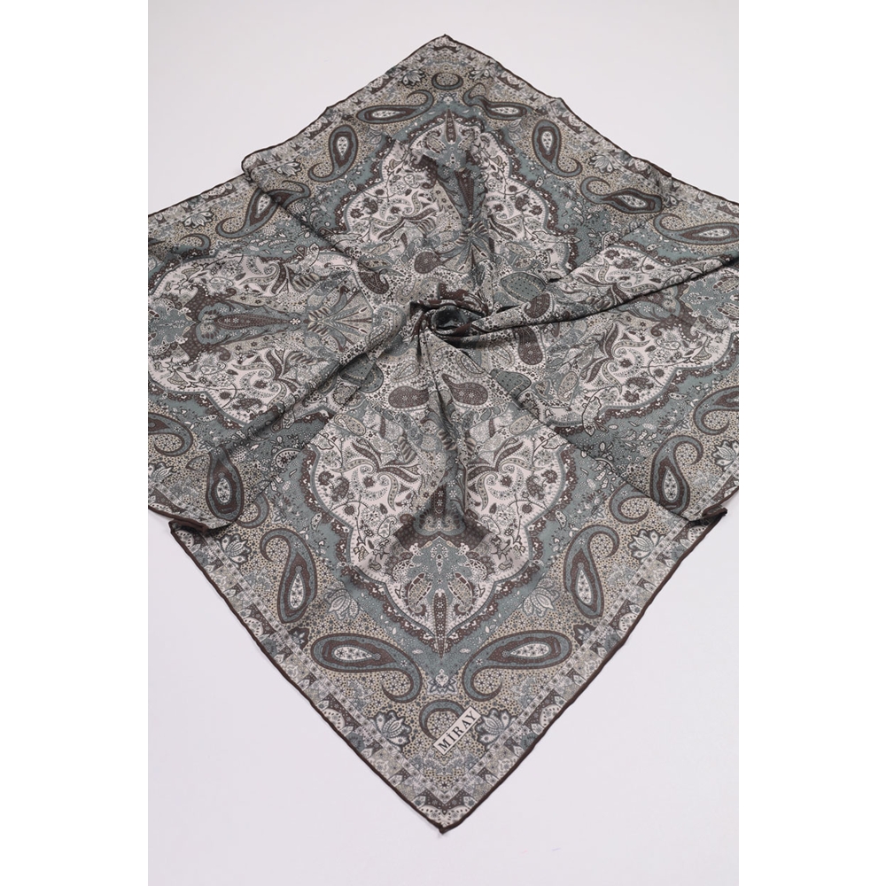 Miray Desenli Krep Eşarp - Desen-02 - Renk-09