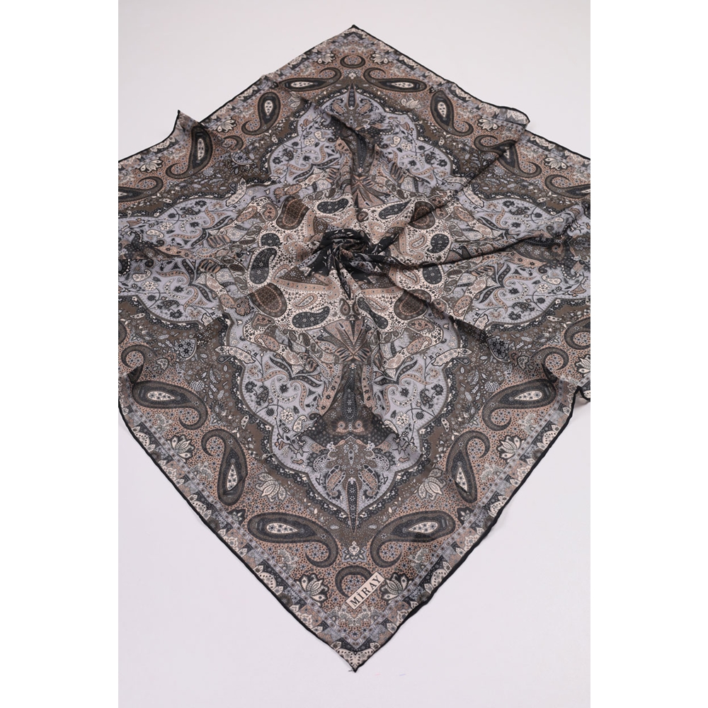 Miray Desenli Krep Eşarp - Desen-02 - Renk-09