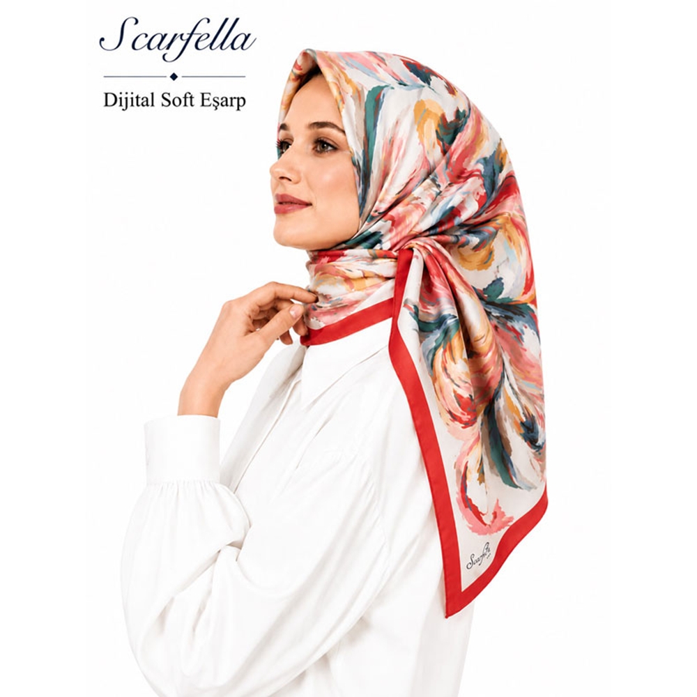 Scarfella Dijital Soft Eşarp - Desen-132