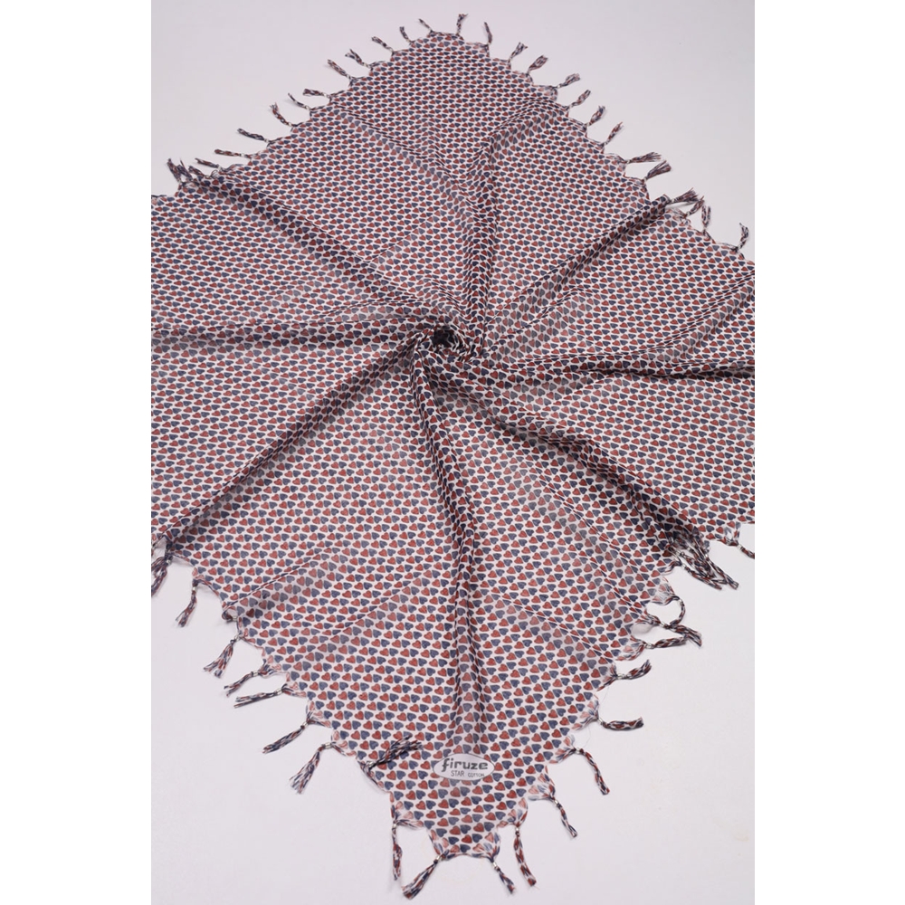 Firuze Star Desenli Boncuklu Tülbent - Desen-58 - Renk-09