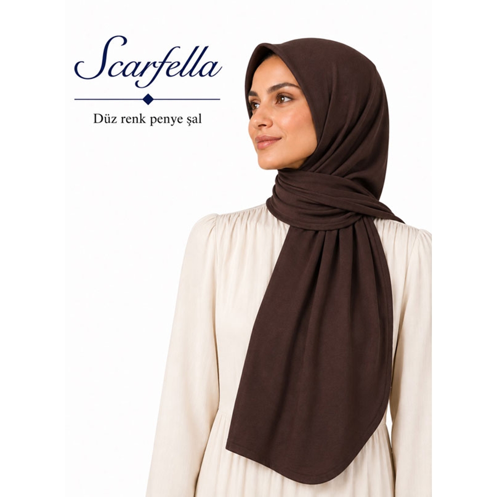 Scarfella Düz Renk %100 Viscon Penye Şal - Desen-02