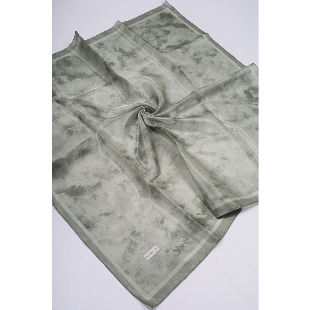 Piramit Desenli Simli Bantlı Abiye Eşarp - Desen-01 - Renk-01