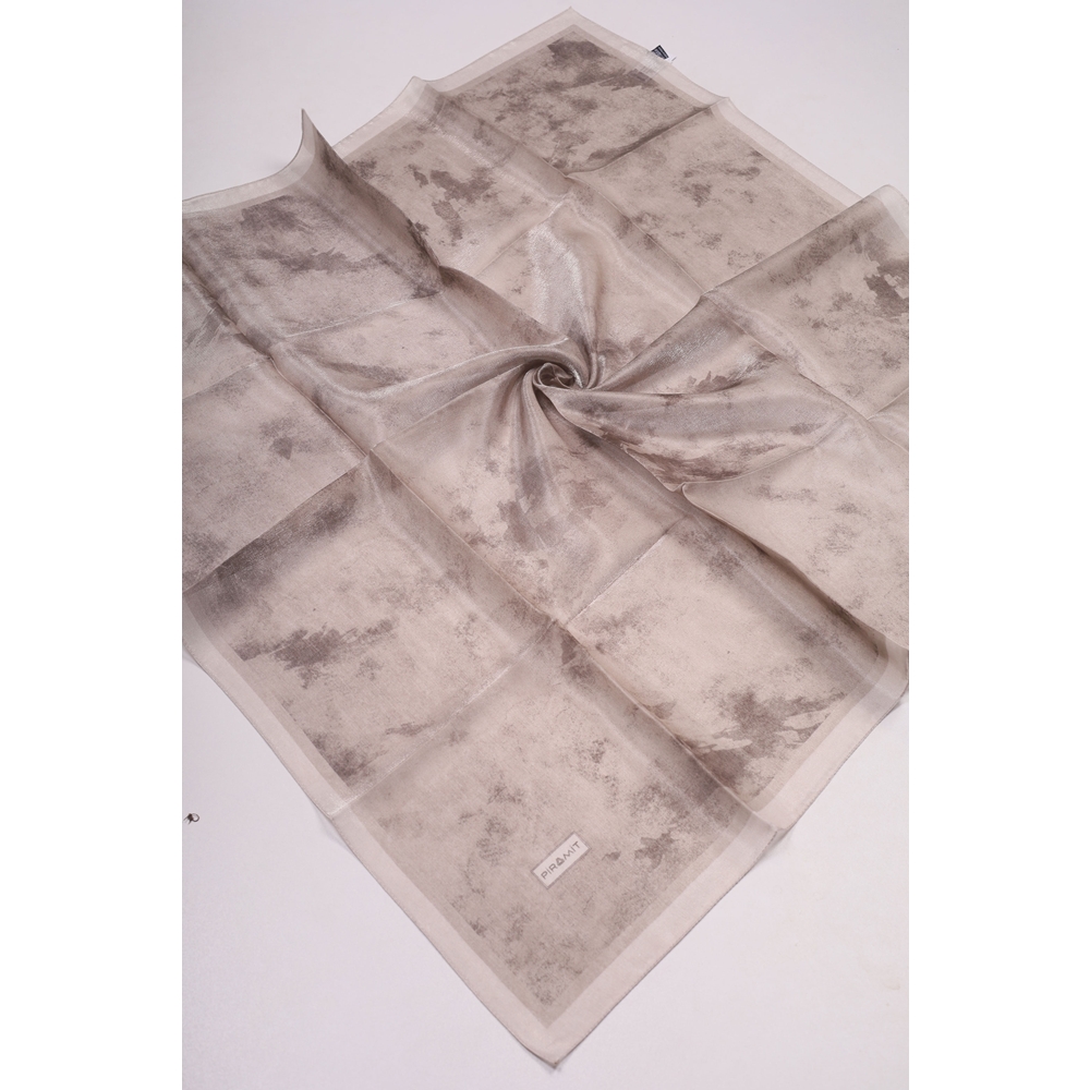 Piramit Desenli Simli Bantlı Abiye Eşarp - Desen-01 - Renk-01
