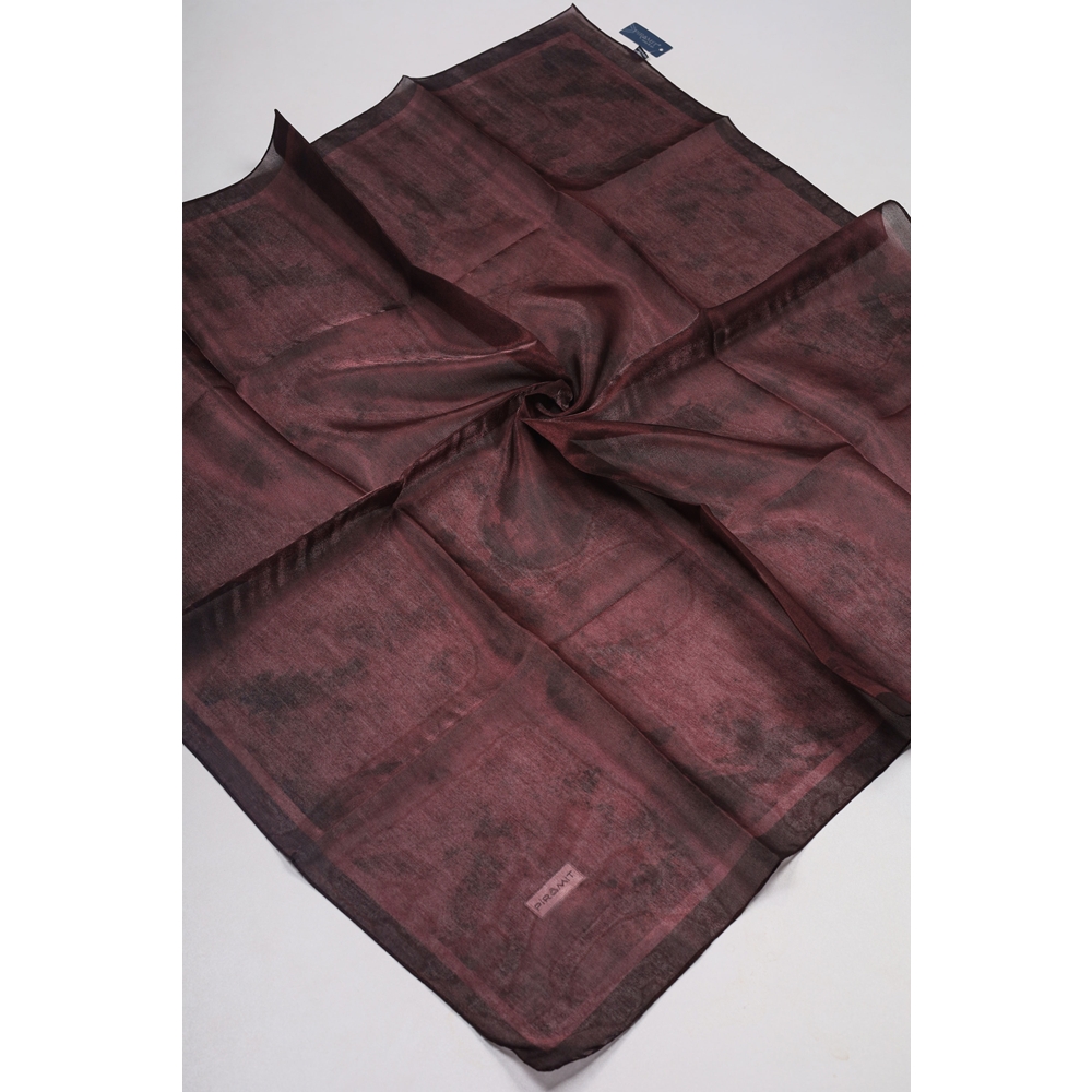 Piramit Desenli Simli Bantlı Abiye Eşarp - Desen-01