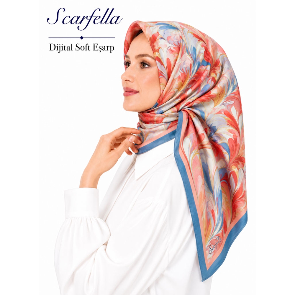 Scarfella Dijital Soft Eşarp - Desen-143