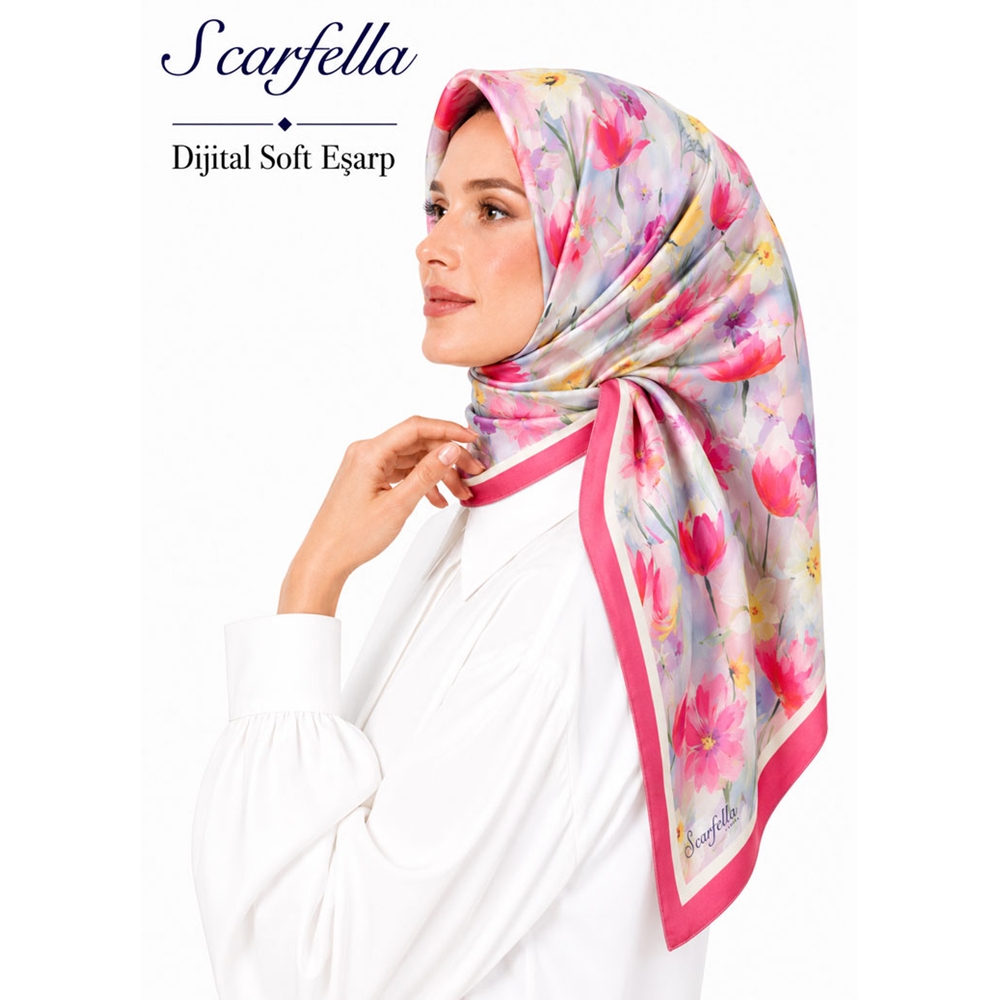 Scarfella Dijital Soft Eşarp - Desen-146