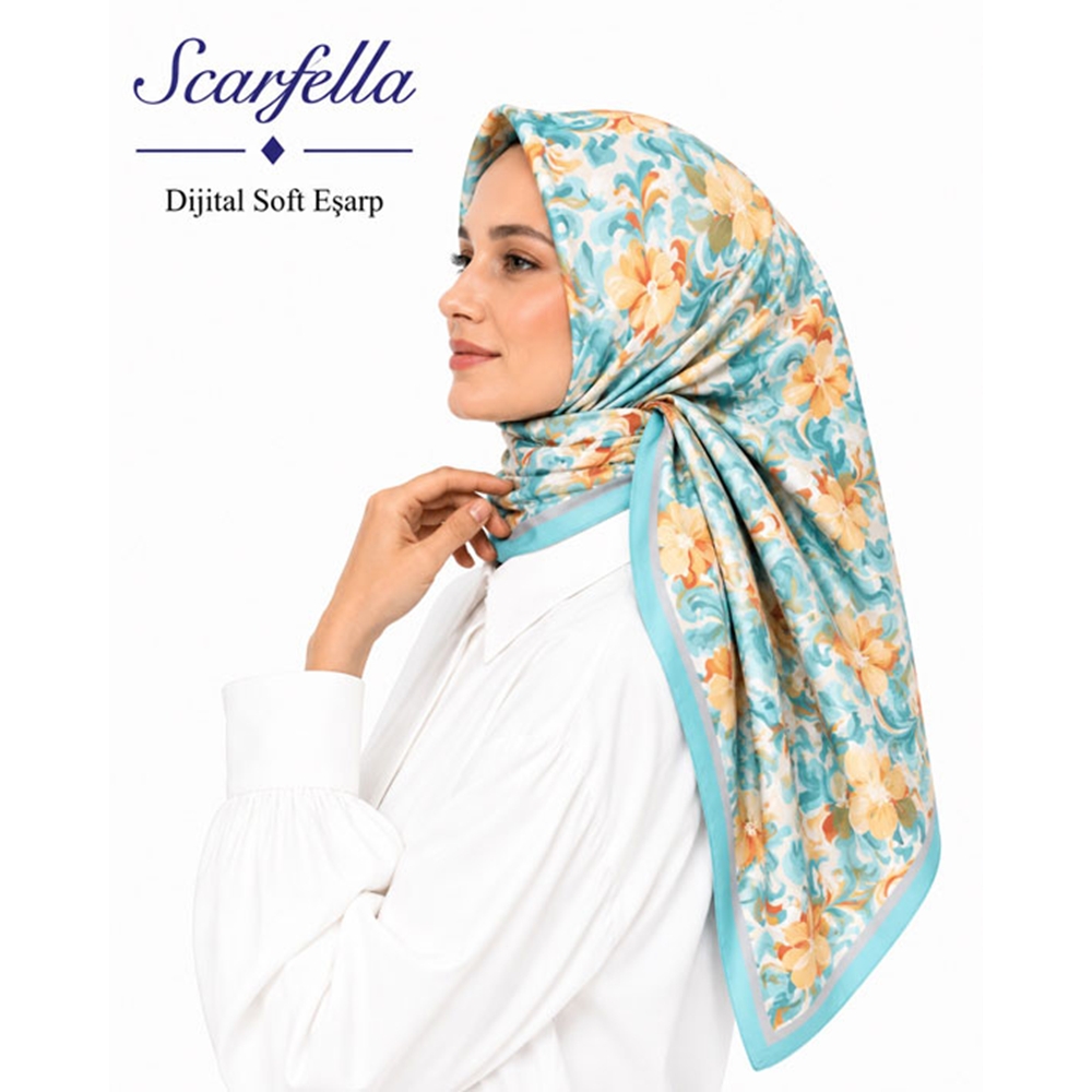 Scarfella Dijital Soft Eşarp - Desen-149