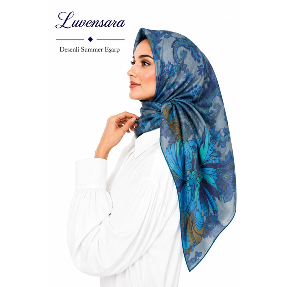 Luvensara Desenli Summer Eşarp - Desen-10