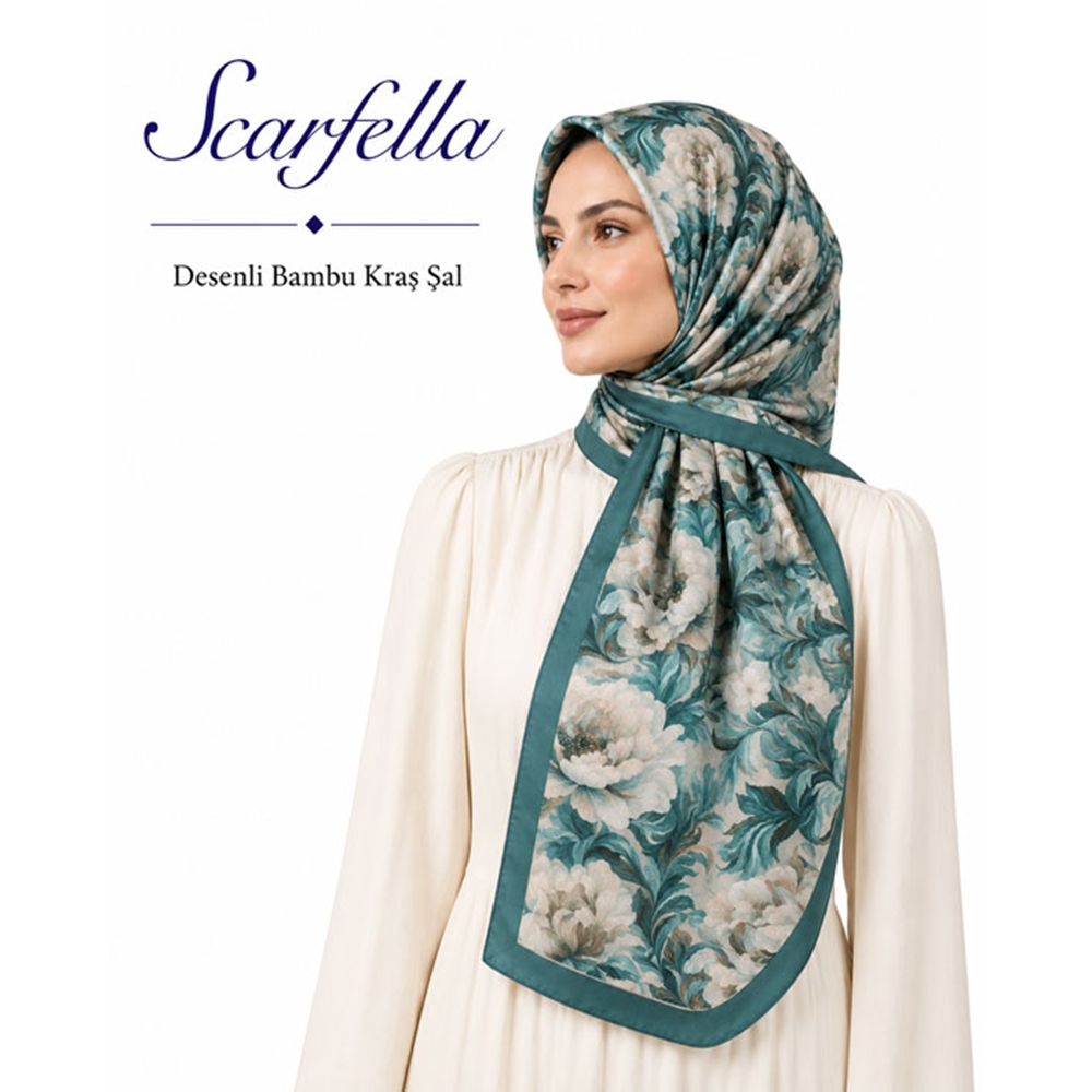 Scarfella Desenli Bambu Kraş Şal - Desen-26