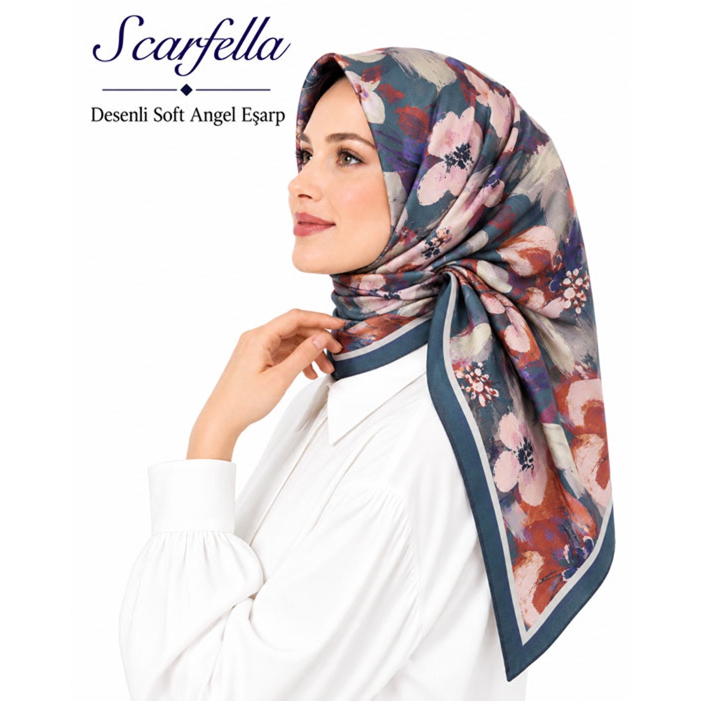 Scarfella Desenli Soft Angel Eşarp - Desen-82