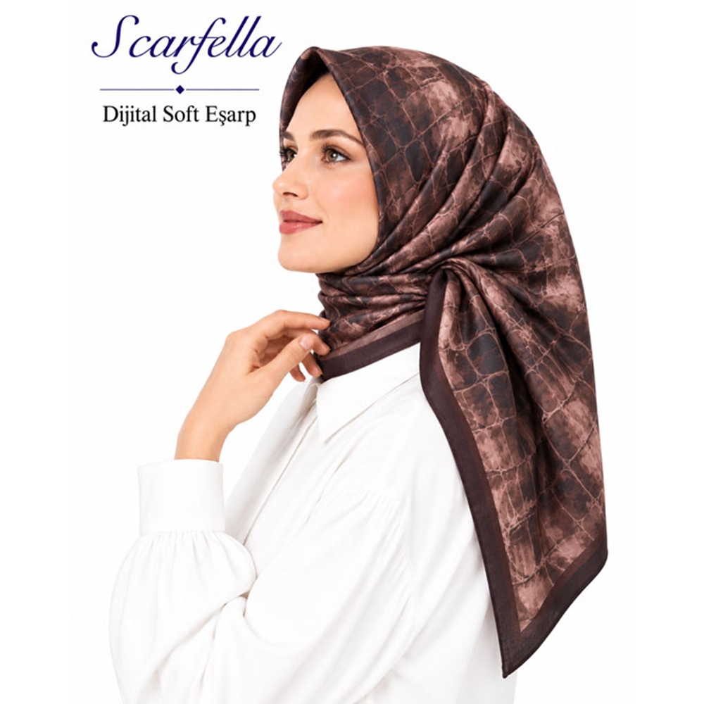 Scarfella Dijital Soft Eşarp - Desen-152