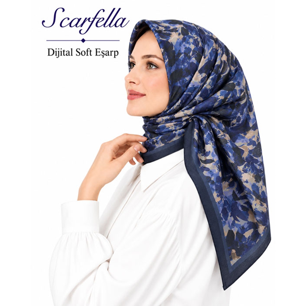 Scarfella Dijital Soft Eşarp - Desen-153