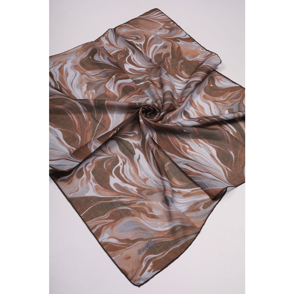 Scarfella Soft El Dikişli Eylül Eşarp - Desen-89 - Renk-01