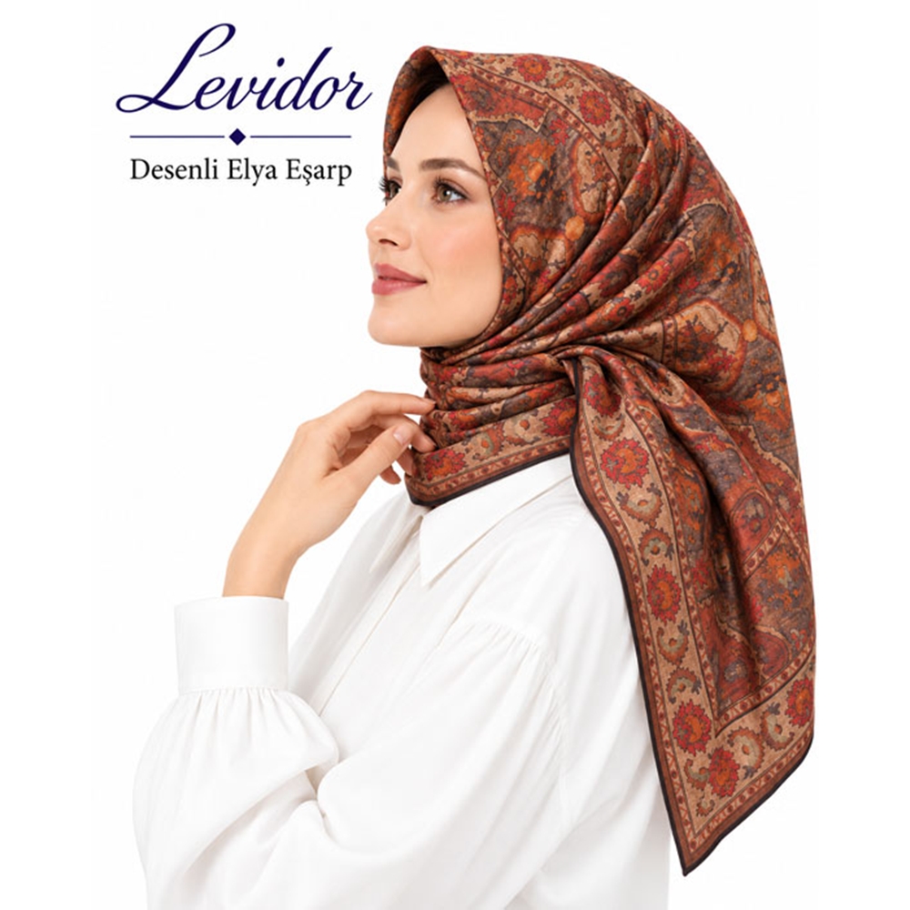 Levidor Desenli Elya Eşarp - Desen-01