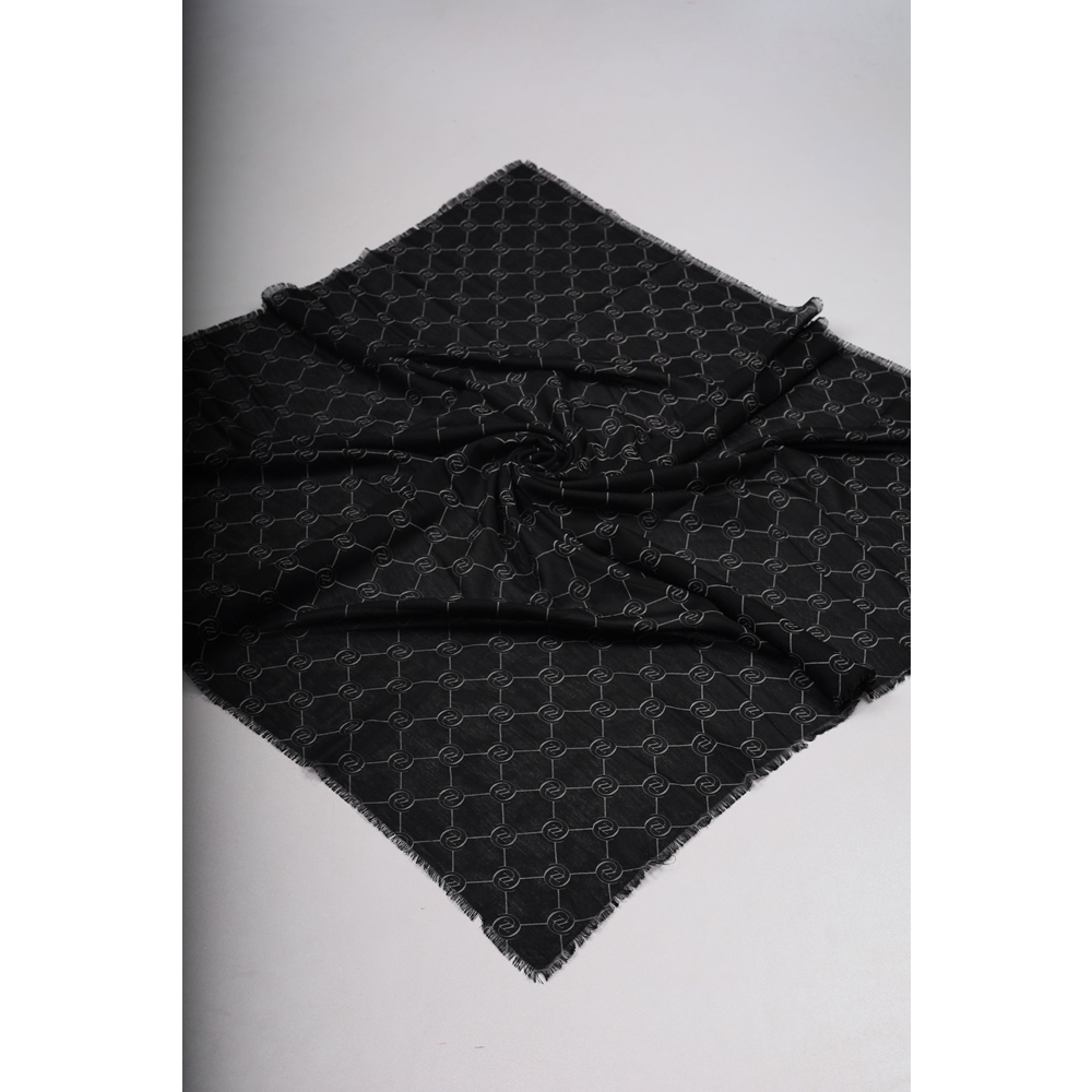 Baysem Desenli Keten Flamlı Eşarp - Desen-31
