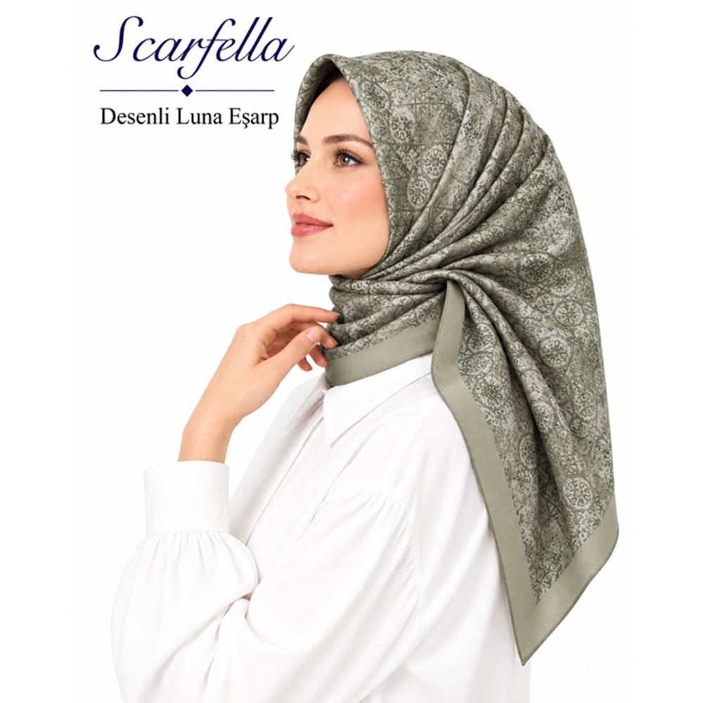 Scarfella Desenli Luna Eşarp - Desen-01