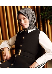 Armine Dj Sura Saf İpek Eşarp - 2026-2027 Sonbahar-Kış 9644D (S)