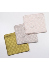 Piramit Kendinden Desenli Monogram Floş Eşarp - Desen-04