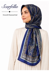 Scarfella Desenli Diamond Şal - Desen-02