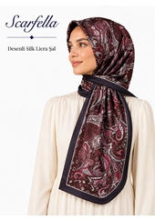 Scarfella Desenli Silk Licra Şal - Desen-03