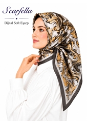 Scarfella Dijital Soft Eşarp - Desen-77