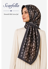 Scarfella Desenli Silk Licra Şal - Desen-13