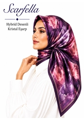 Scarfella Hybrid Desenli Kristal Eşarp - Desen-04