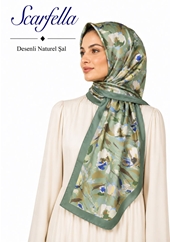 Scarfella Desenli Naturel Şal - Desen-147