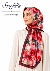 Scarfella Desenli Naturel Şal - Desen-149