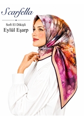 Scarfella Soft El Dikişli Eylül Eşarp - Desen-78