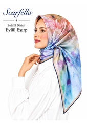 Scarfella Soft El Dikişli Eylül Eşarp - Desen-81
