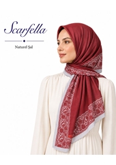 Scarfella Desenli Naturel Şal - Desen-154