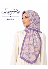 Scarfella Desenli Naturel Şal - Desen-158