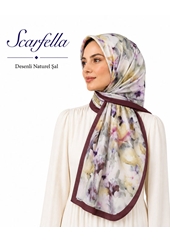 Scarfella Desenli Naturel Şal - Desen-159