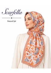 Scarfella Desenli Naturel Şal - Desen-160