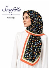 Scarfella Desenli Naturel Şal - Desen-162