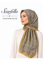 Scarfella Desenli Bambu Kraş Şal - Desen-16