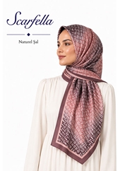 Scarfella Desenli Naturel Şal - Desen-165
