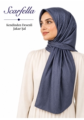 Scarfella Kendinden Desenli Jakar Şal - Desen-07