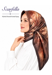 Scarfella Hybrid Desenli Kristal Eşarp - Desen-18