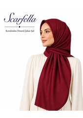 Scarfella Kendinden Desenli Jakar Şal - Desen-12