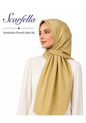 Scarfella Kendinden Desenli Jakar Şal - Desen-13