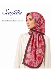 Scarfella Desenli Premium Bambu Kraş Şal - Desen-04