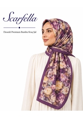 Scarfella Desenli Premium Bambu Kraş Şal - Desen-06