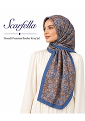 Scarfella Desenli Premium Bambu Kraş Şal - Desen-09