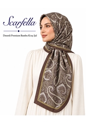 Scarfella Desenli Premium Bambu Kraş Şal - Desen-12