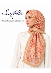 Scarfella Desenli Premium Bambu Kraş Şal - Desen-13